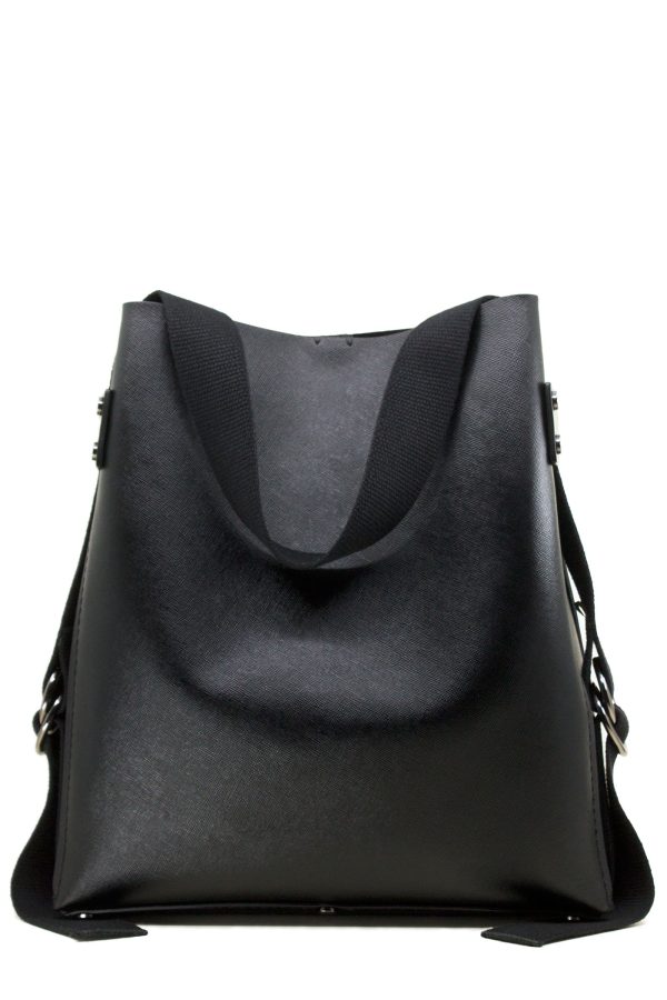 big rope tote | all black