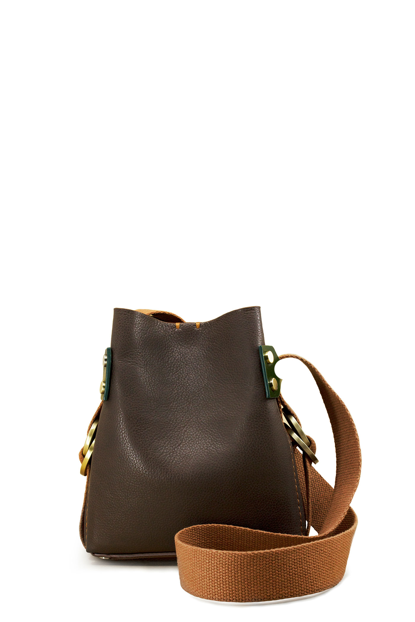 small rope tote | dark brown
